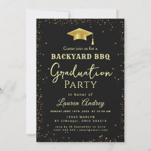 Invitation à une fête de fin d'études avec barbecu