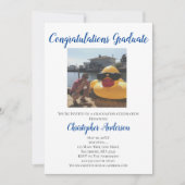 Invitation à une fête de fin d'études avec photo (Devant)