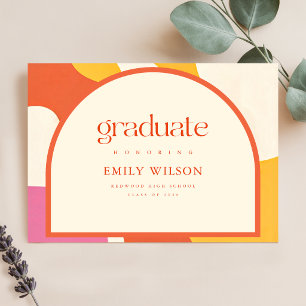 Invitation à une fête de fin d'études dans un styl