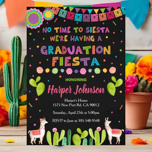 Invitation à une fête de fin d'études Fiesta mexic