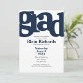 Invitation à une fête de fin d'études FUN BOLD (Debout devant)