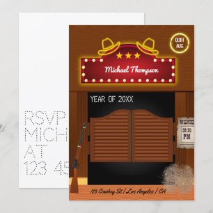 Invitation à une fête de fin d'études sur le thème