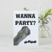 Invitation à une fête de folie avec des oiseaux sa (Debout devant)