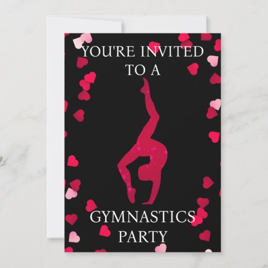 Invitation à une fête de gymnastique (Devant)