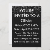 Invitation à une fête de gymnastique (Dos)