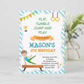 Invitation à une fête de gymnastique pour garçons (Debout devant)