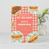 Invitation à une fête de Hot Dog – Célébration de (Debout devant)