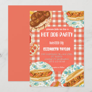 Invitation à une fête de Hot Dog – Célébration de 