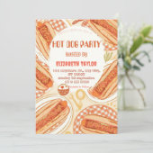 Invitation à une fête de Hot Dog – Célébration de (Debout devant)