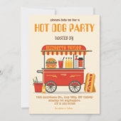 Invitation à une fête de Hot Dog – Célébration de  (Devant)
