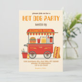 Invitation à une fête de Hot Dog – Célébration de  (Debout devant)