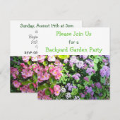 Invitation à une fête de jardin fleuri (Devant / Derrière)