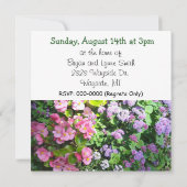 Invitation à une fête de jardin fleuri (Dos)