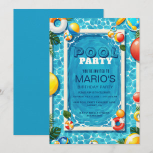 Invitation à une fête de jeux d'eau - Invitation p