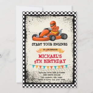 Invitation à une fête de karting