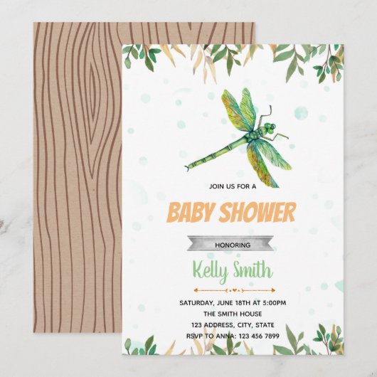 Invitation à une fête de la libellule (Devant / Derrière)