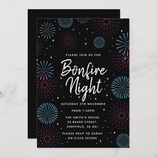 Invitation à une fête de la Nuit des Feux de Joie (Devant / Derrière)