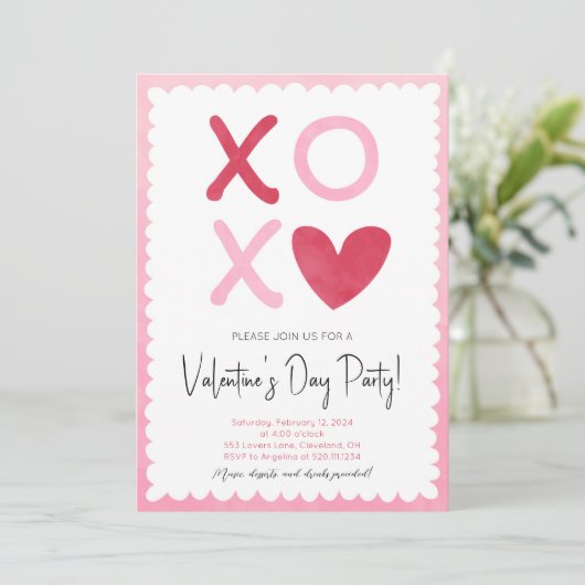 Invitation à une fête de la Saint-Valentin (Debout devant)