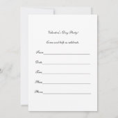 Invitation à une fête de la Saint-Valentin (Dos)