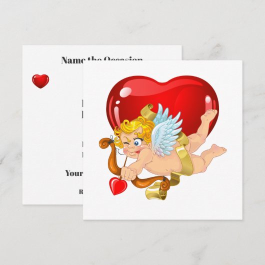 Invitation à une fête de la Saint-Valentin (Devant / Derrière)