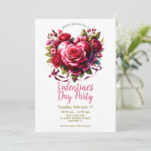 Invitation à une fête de la Saint-Valentin florale (Debout devant)