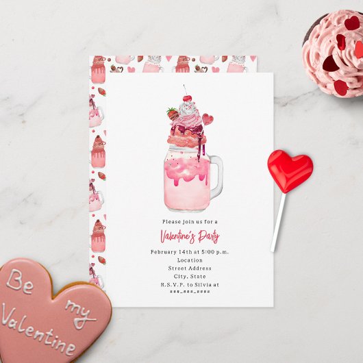 Invitation à une fête de la Saint-Valentin Milksha