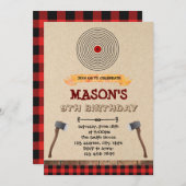 Invitation à une fête de lancer de hache (Devant / Derrière)