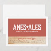 Invitation à une fête de lancer de hache (Devant / Derrière)