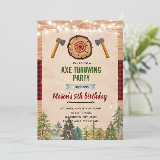 Invitation à une fête de lancer de hache (Debout devant)