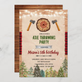 Invitation à une fête de lancer de hache (Devant / Derrière)