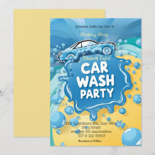Invitation à une fête de lavage de voiture – Céléb