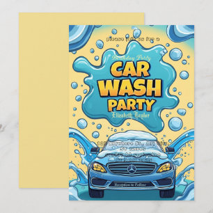 Invitation à une fête de lavage de voiture – Céléb