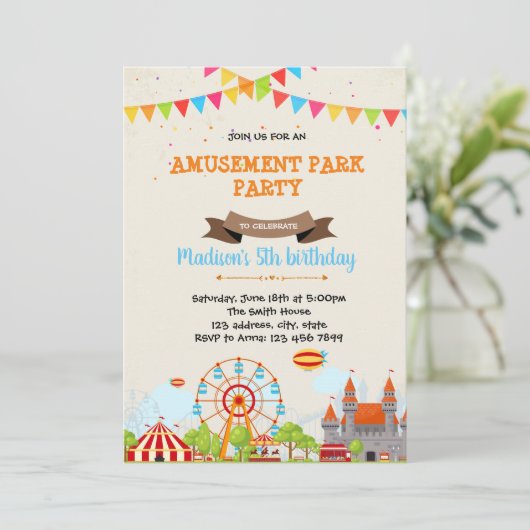 Invitation à une fête de loisirs (Debout devant)