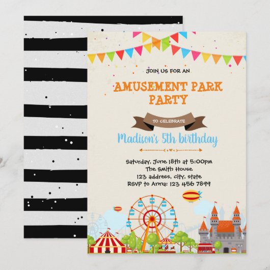 Invitation à une fête de loisirs (Devant / Derrière)