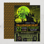 Invitation à une fête de maison hantée (Devant / Derrière)