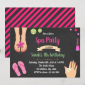Invitation à une fête de manucure et pédicure spa (Devant / Derrière)