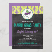 Invitation à une fête de Mardi Gras (Devant / Derrière)