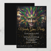 Invitation à une fête de Mardi Gras (Devant / Derrière)