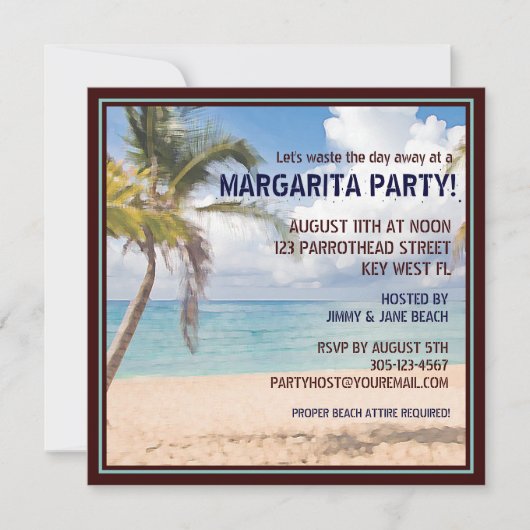Invitation à une fête de Margarita (Devant)