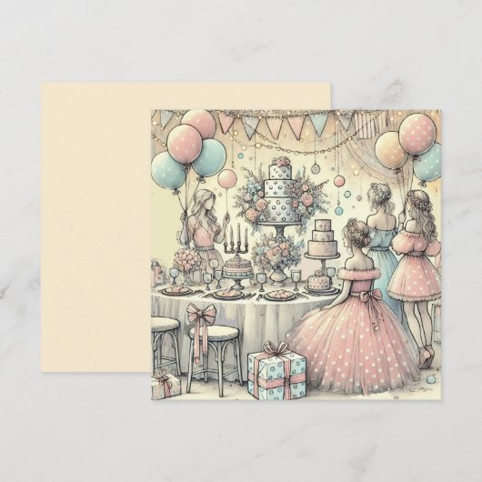 Invitation à une fête de mariage (Devant / Derrière)