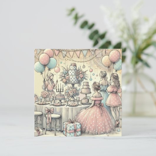 Invitation à une fête de mariage (Debout devant)