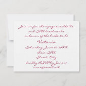 INVITATION À UNE FÊTE DE MARIAGE (Dos)