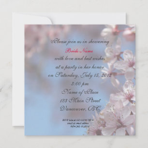 invitation à une fête de mariage, arbre en fleurs