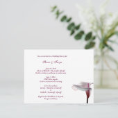 Invitation à une fête de mariage au lys calla (Debout devant)