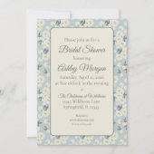 Invitation à une fête de mariage avec des fleurs d (Devant)