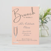 INVITATION À UNE FÊTE DE MARIAGE BRUNCH ET BUBBLY (Debout devant)