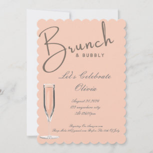 INVITATION À UNE FÊTE DE MARIAGE BRUNCH ET BUBBLY