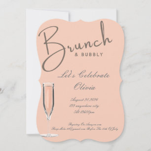 INVITATION À UNE FÊTE DE MARIAGE BRUNCH ET BUBBLY