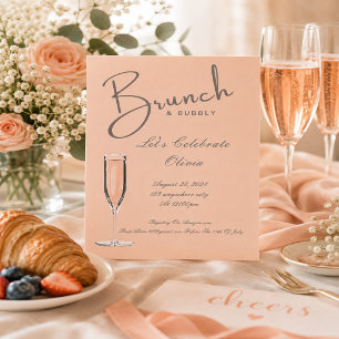 INVITATION À UNE FÊTE DE MARIAGE BRUNCH ET BUBBLY