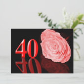 Invitation à une fête de mariage de rubis (Debout devant)